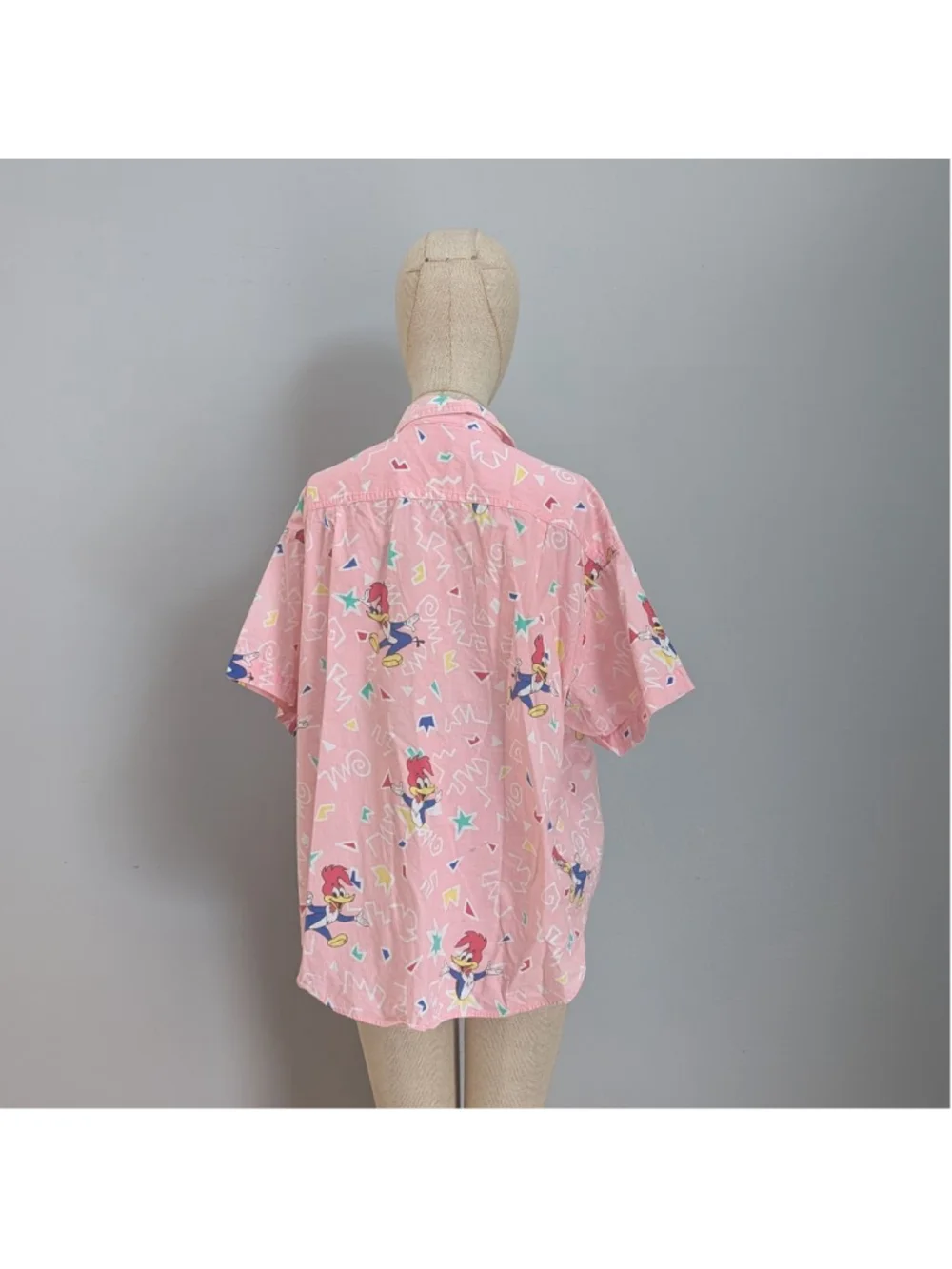 Tomboy Vintage Woody Woodpecker Pink Multi Short Sleeve Shirt - Med